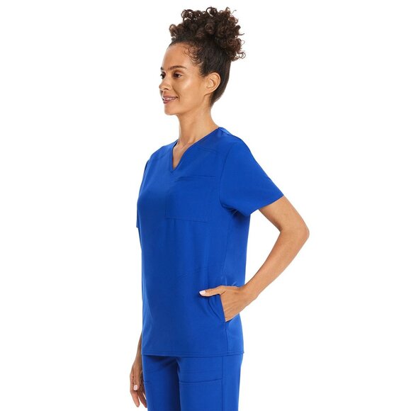 New Women's Scrubstar Core Essentials Top & Pants Set of Scrubs Size XL Blue - Picture 6 of 9